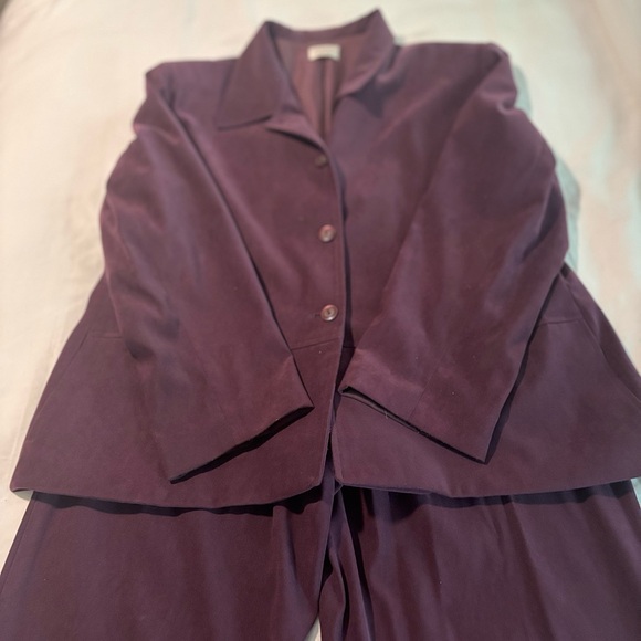 Cleo Vintage Purple Blazer and Pants Ensemble Size 14 - Picture 1 of 7
